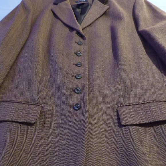 Brown tweed Chaps ladies jacket US 14 - Picture 11 of 12